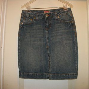 DENIM NOBO THICK FADES BLUE JEAN MINI SKIRT 7